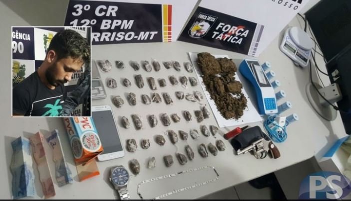 PM desmancha ‘boca de fumo’ que aceitava pagamento com cartão; arma e munições apreendidas