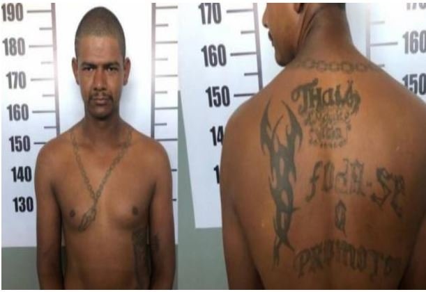Usando tatuagem “foda-se o promotor”, foragido da cadeia de Cerejeiras é preso em cidade do Mato Grosso