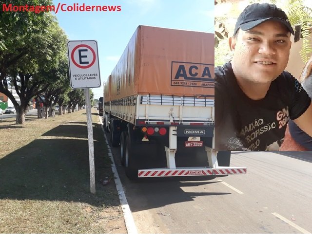 Motoqueiro morre em Colíder após chocar na traseira de carreta parada em local proibido. (Vídeo)