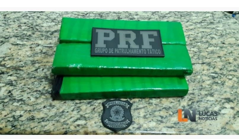 Jovem Colidense é preso pela PRF, em Lucas do Rio Verde, transportando 5 quilos de maconha em bagagem