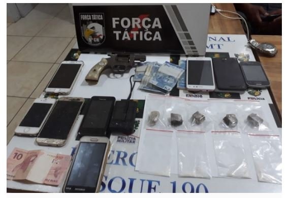 Alta Floresta: cinco são conduzidos por tráfico de drogas, arma apreendida