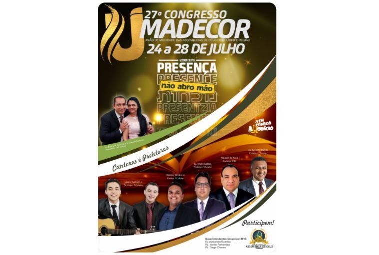 Acontece em Colíder o 27º Congresso da UMADECOR da Assembleia de Deus.