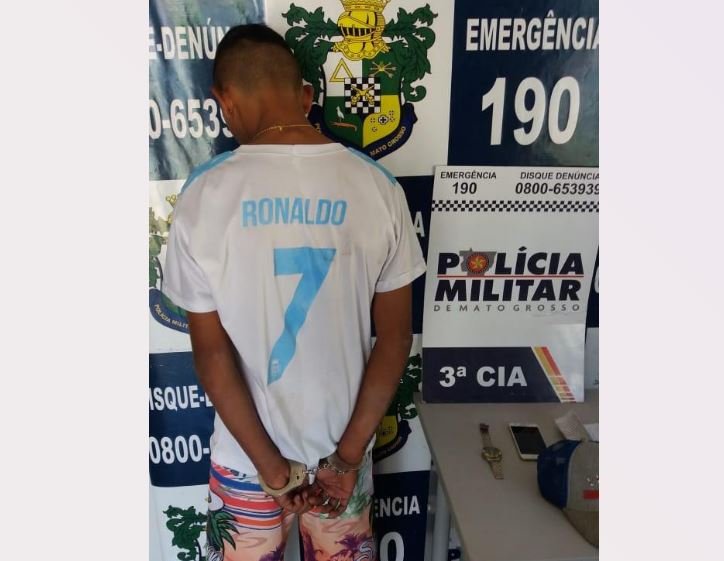 Suspeito de furtar residência em Colíder é preso em flagrante pela PM.