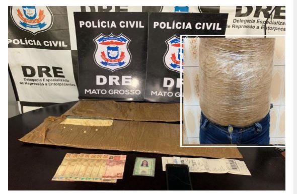 Jovem é presa na Rodoviária da Capital com drogas enroladas pelo corpo