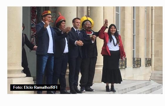 Líder indígena, Roani mente no G7 da França sobre queimadas na amazônia