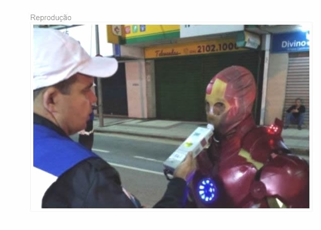 “Homem de Ferro” sai de festa infantil e é multado