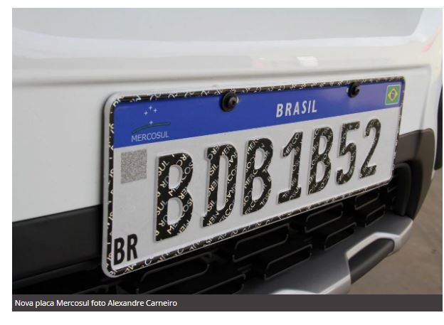 Novas regras para placas Mercosul começam a valer nesta terça-feira