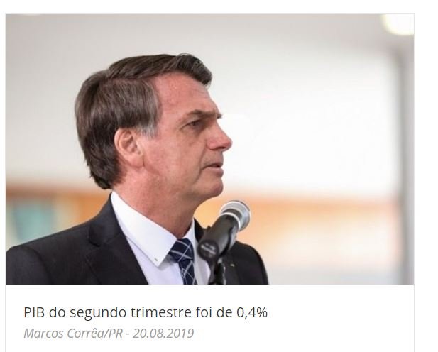 Bolsonaro comemora PIB e diz que Brasil está "saindo do buraco"