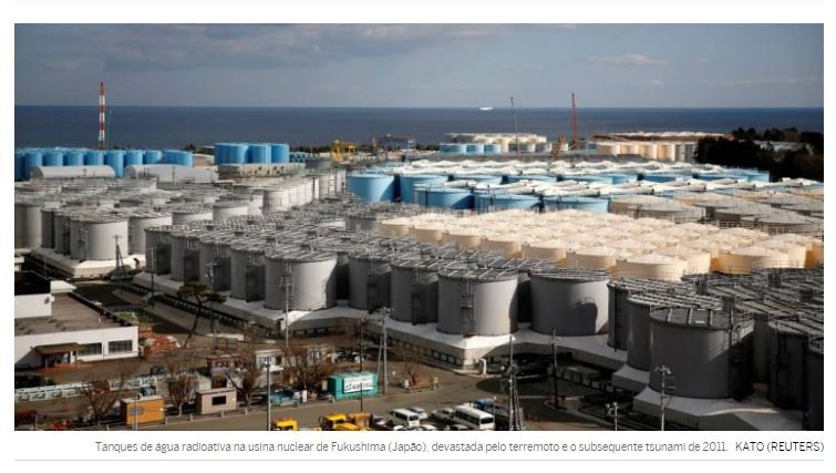 Japão planeja jogar ao mar água contaminada por Fukushima
