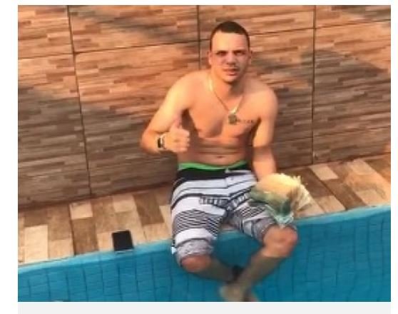 Ex-detento ostenta piscina com sobrenome, exibe dinheiro e desafia Dom Wagner