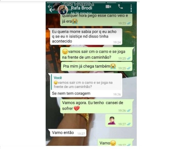 Irmãos se combinam pelo whatsApp e se matam