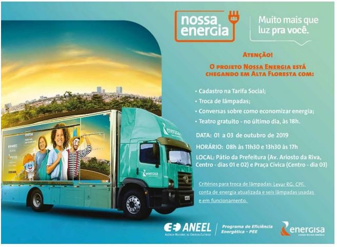 Projeto Nossa Energia que troca lâmpadas incandescentes pelas de LED está em Alta Floresta
