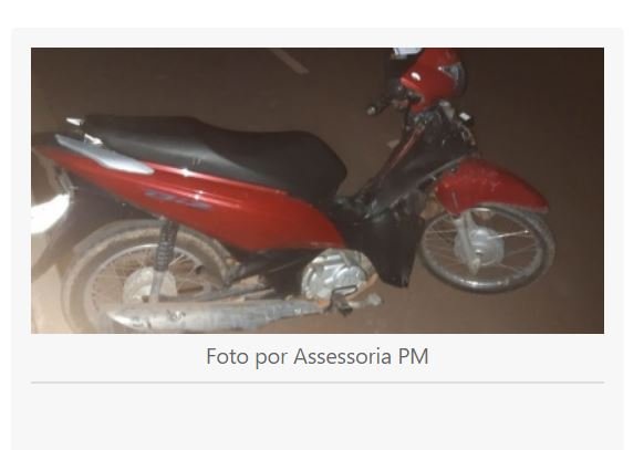 PM encontra moto furtada durante golpe do “boa noite, Cinderela