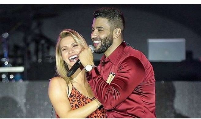 Andressa Suita sobe em palco de show e canta com Gusttavo Lima. Veja vídeo!