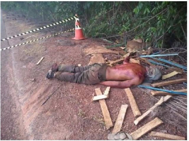 Corpo de homem é localizado com marcas de espancamento e abandonado na BR-158