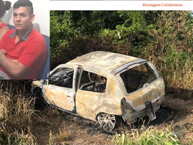 Corpo carbonizado é encontrado dentro de carro incendiado em Sinop. (Fotos)