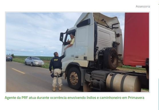 Motorista é feito refém após carreta com cerveja bater em veículo com indígenas