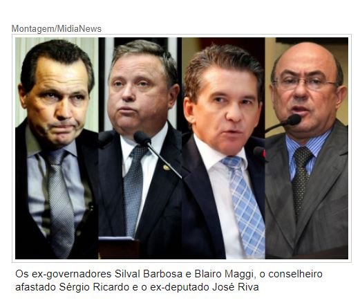 MPE abre investigação contra Silval, Blairo, Riva e Sérgio Ricardo