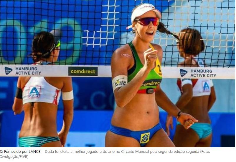 Duda é eleita melhor do mundo no vôlei de praia pela segunda vez