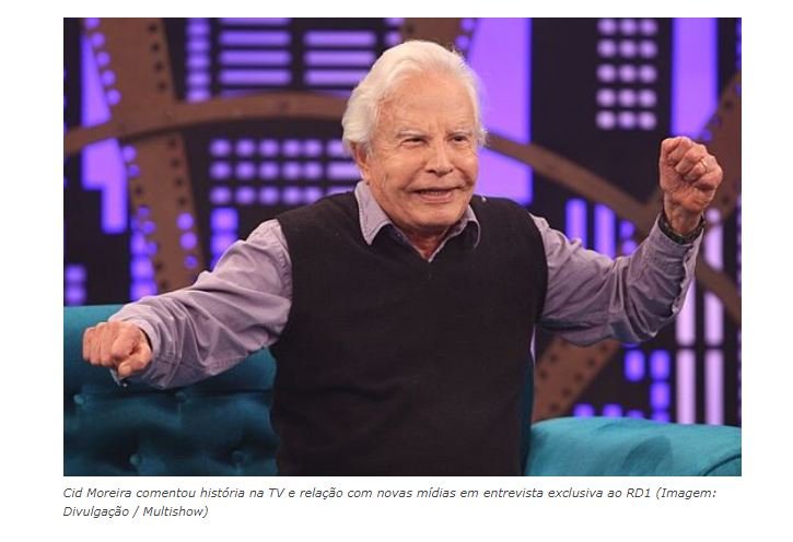 Exclusivo! Cid Moreira analisa JN com William Bonner e fala de experiência nas redes sociais