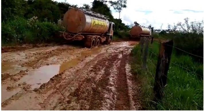 Dnit proíbe trânsito de veículos pesados em trecho da BR-174 sem pavimentação e com atoleiros entre Colniza e Castanheira