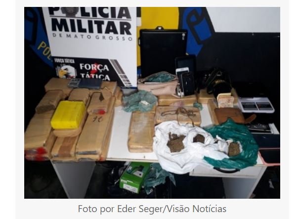 Força Tática apreende grande quantidade de drogas em Sinop: Suspeitos presos