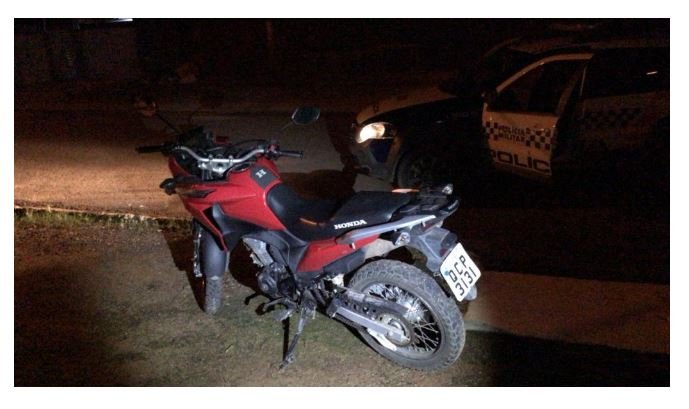 Motocicleta furtada no centro de Guarantã do Norte é encontrada pela PM