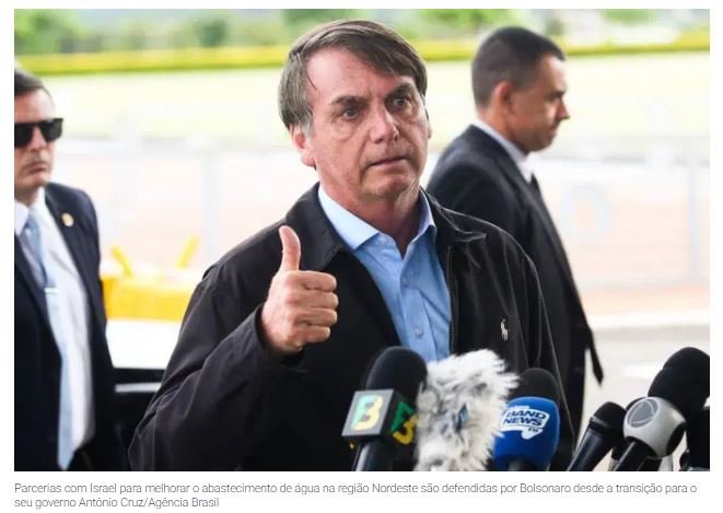 Bolsonaro anuncia fábrica israelense que extrai água do ar