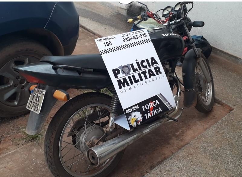 Força Tática de Juina prende dois suspeitos e recuperam moto furtada em Matupá.