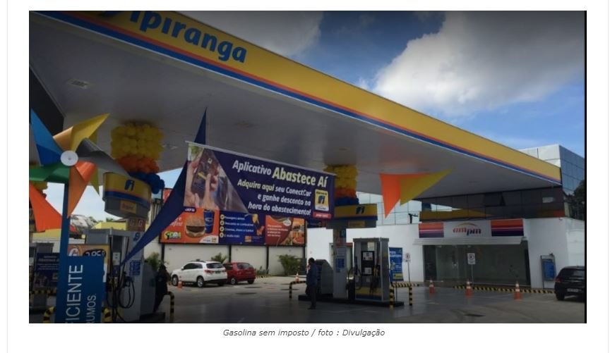Gasolina “sem imposto” será vendida a R$ 2,68 nesta sexta em Manaus