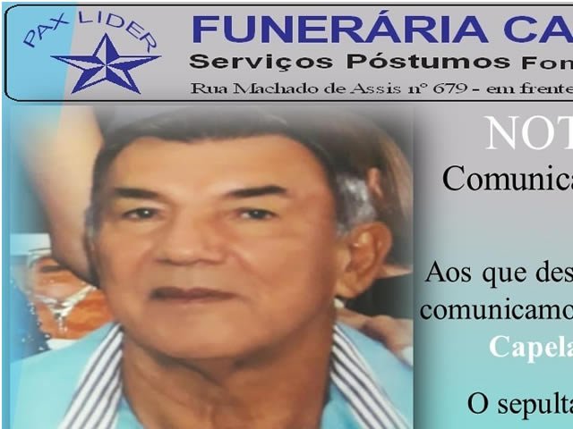 Pioneiro e Ex-Funcionário da Pref. de Colíder falece apos passar mal durante caminhada.