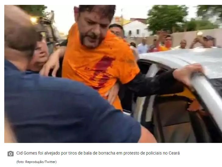 Senador Cid Gomes é baleado ao tentar 'furar' bloqueio em protesto de policiais no Ceará