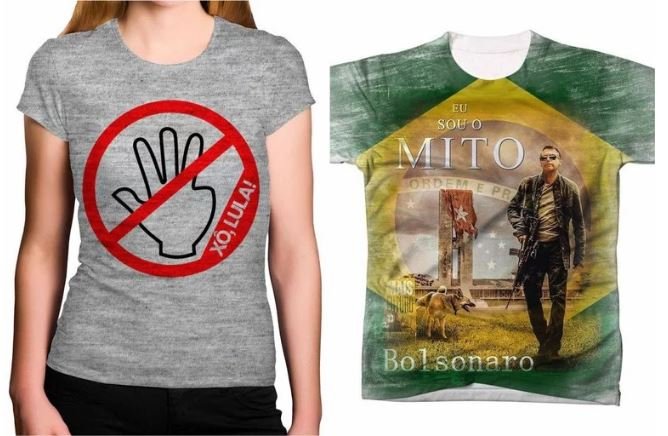 Moda Polarizada Lojas Americanas vendem camisetas pró-Bolsonaro e anti-Lula