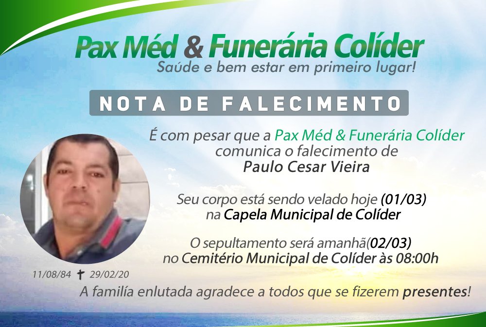 Será sepultado amanha em Colíder homem morto atropelado na noite deste sábado.