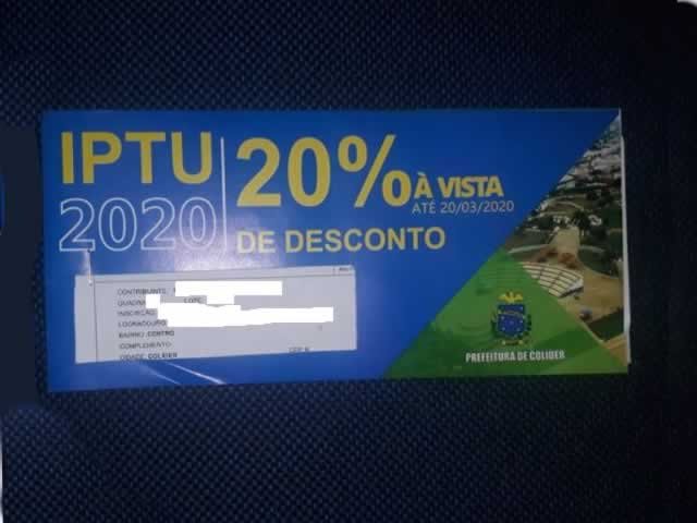 URGENTE Será que a Prefeitura de Colíder, já entregou o IPTU 2020 nos Loteamentos Clandestinos?