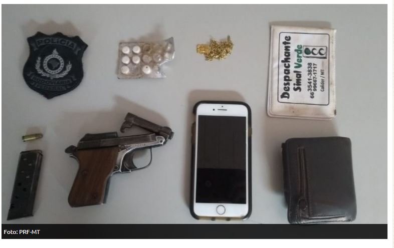 PRF prende caminhoneiro com arma e rebite na BR-163 em Terra Nova do Norte