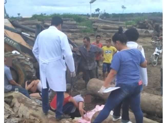 Criança morre e outras ficam feridas após serem atingidas por toras em pátio de serraria