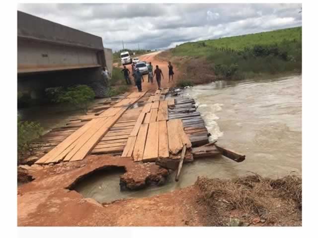 Nova Monte Verde: ponte de madeira corre risco desabar na MT-208 e sem aterro em ponte de concreto, tráfego está interditado