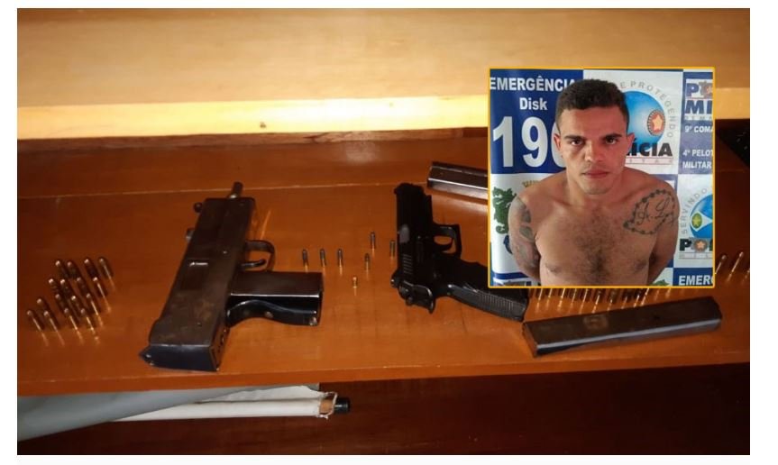 Foragido da cadeia pública de Alta Floresta é recapturado em Juína, armas também foram apreendidas