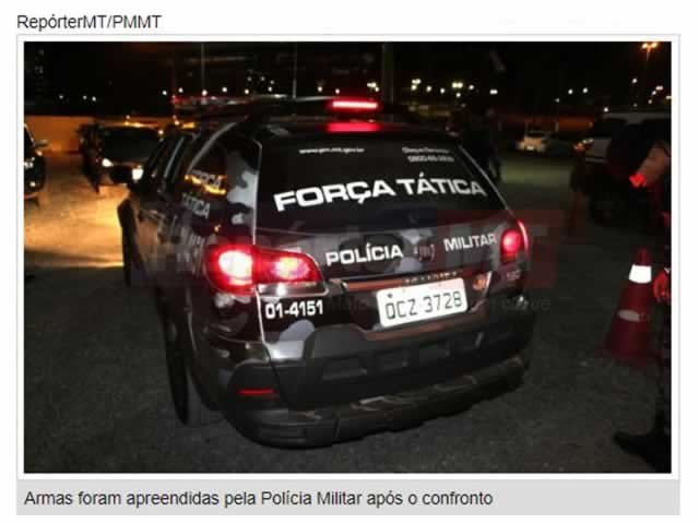 Ladrões de defensivos são mortos durante confronto com a Força Tática