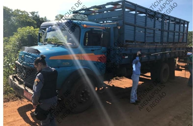 Gado é furtado em fazenda de Nortelândia e bandidos abandonam caminhão quebrado com parte da carga.