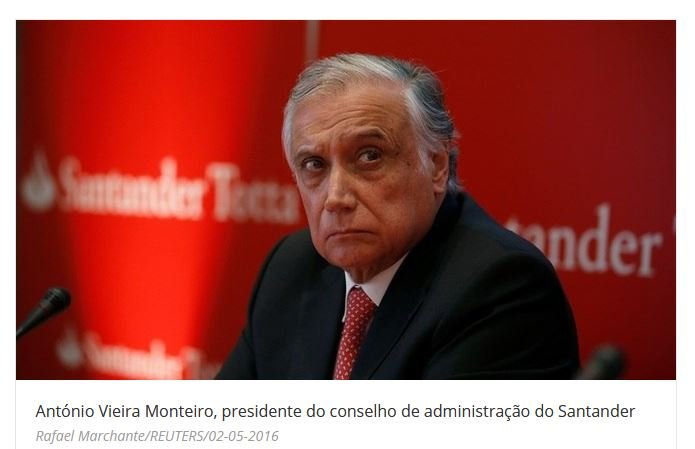 Presidente do Santander morre em Portugal vítima do coronavírus