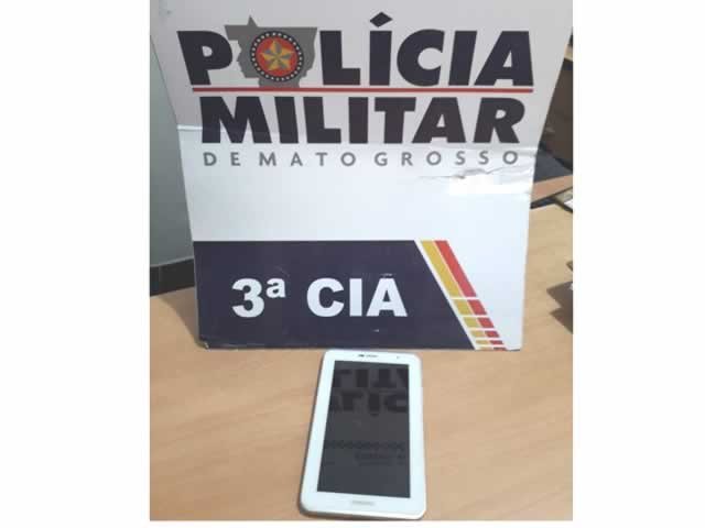 PM de Colíder prende suspeito e recupera Tablet furtado no mês passado.