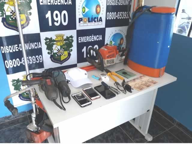 Em Colíder três elementos são detidos com objetos furtados de grameira.(Vídeo)