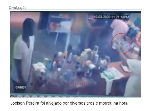 Câmera flagra assassinato de vice-prefeito no interior do Estado