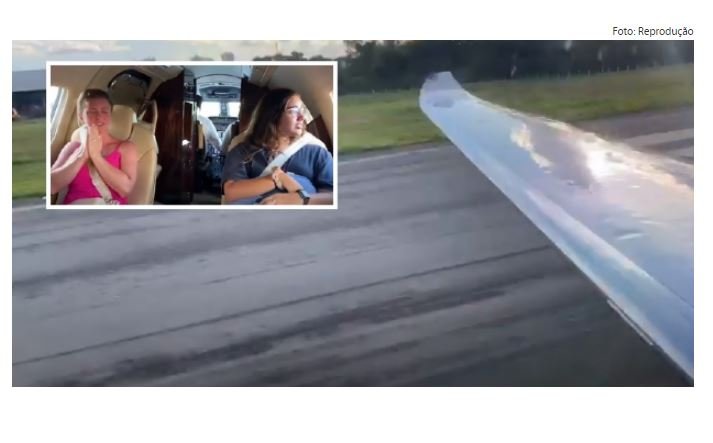 Blairo Maggi grava pouso de emergência e choro de familiares: "Um susto"; veja vídeo