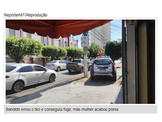 Bandidos atiram em motorista durante tentativa de roubo no centro