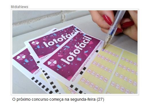 Apostador de Cuiabá ganha mais de R$ 422 mil na Lotofácil