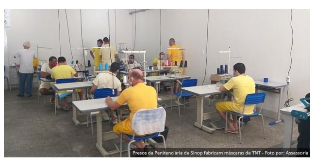 Presos fabricam 5,7 mil máscaras que serão utilizadas no Hospital Regional de Sinop