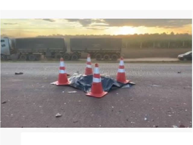 Motociclista morre em acidente na BR 163 Sinop